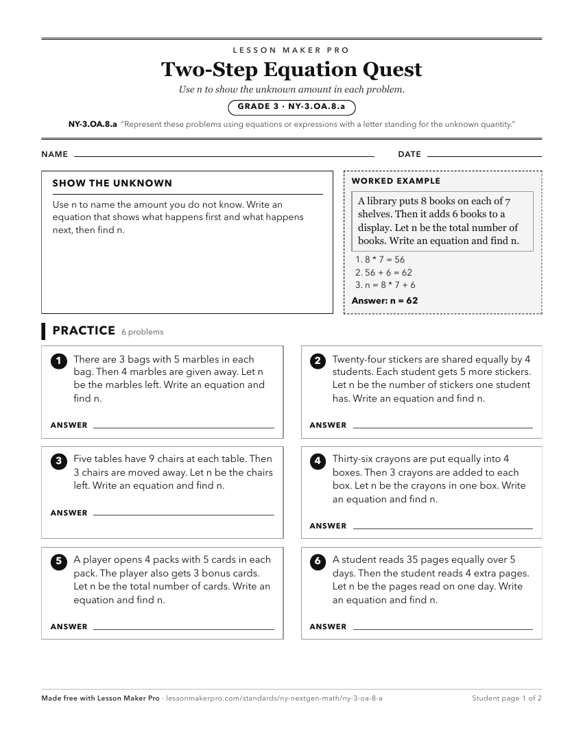 Preview of the NY-3.OA.8.a printable worksheet