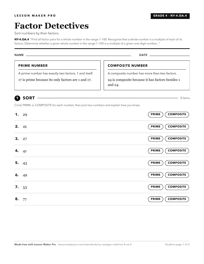 Preview of the NY-4.OA.4 printable worksheet