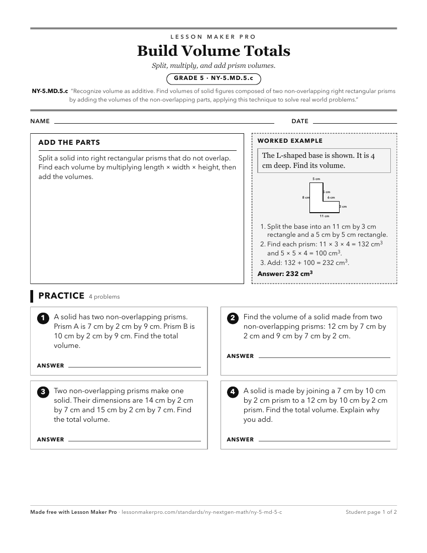 Preview of the NY-5.MD.5.c printable worksheet