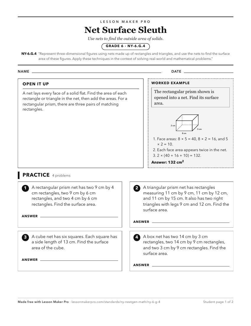 Preview of the NY-6.G.4 printable worksheet