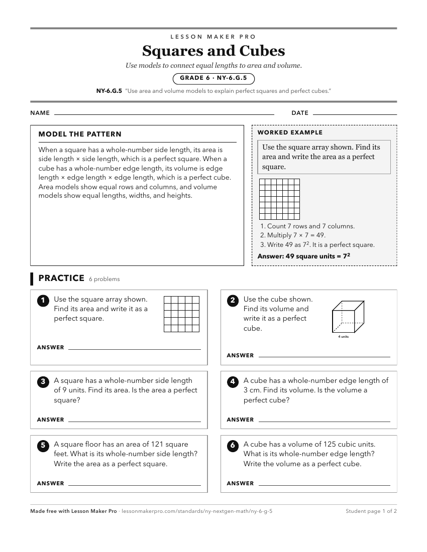Preview of the NY-6.G.5 printable worksheet