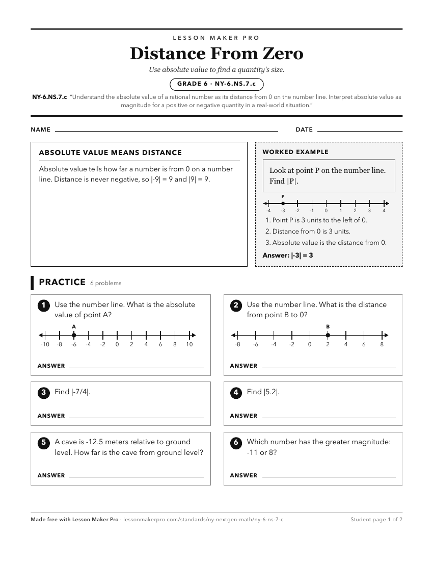 Preview of the NY-6.NS.7.c printable worksheet