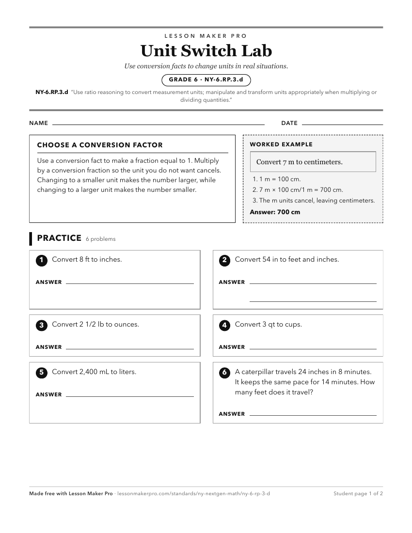 Preview of the NY-6.RP.3.d printable worksheet