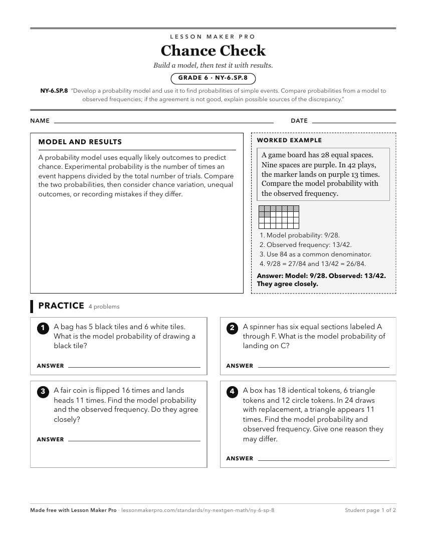 Preview of the NY-6.SP.8 printable worksheet