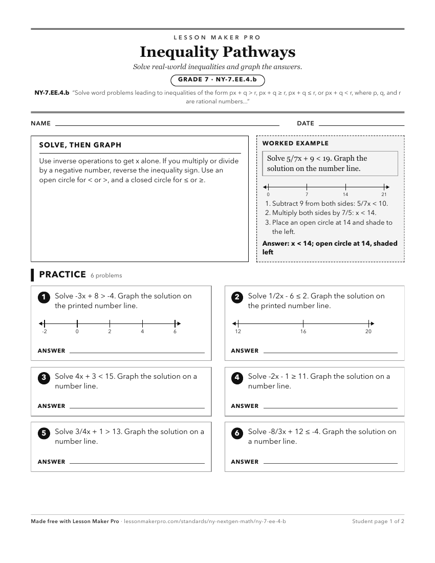 Preview of the NY-7.EE.4.b printable worksheet