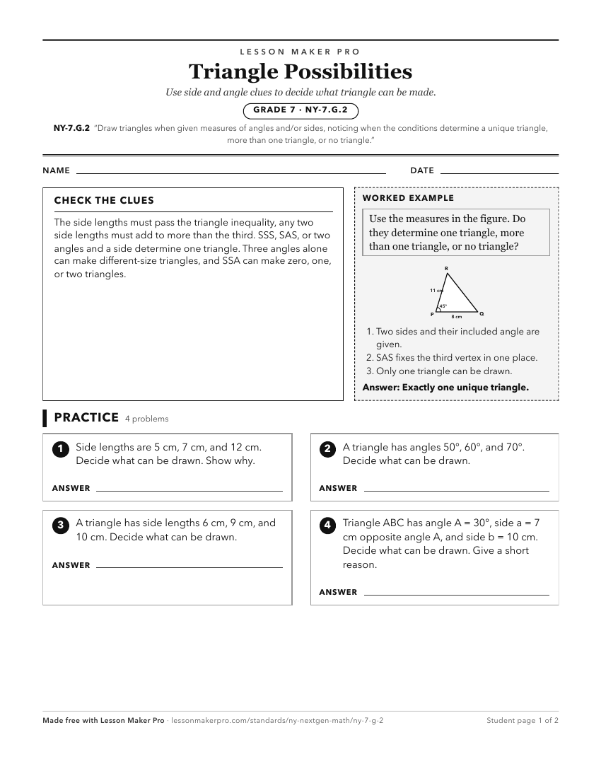 Preview of the NY-7.G.2 printable worksheet