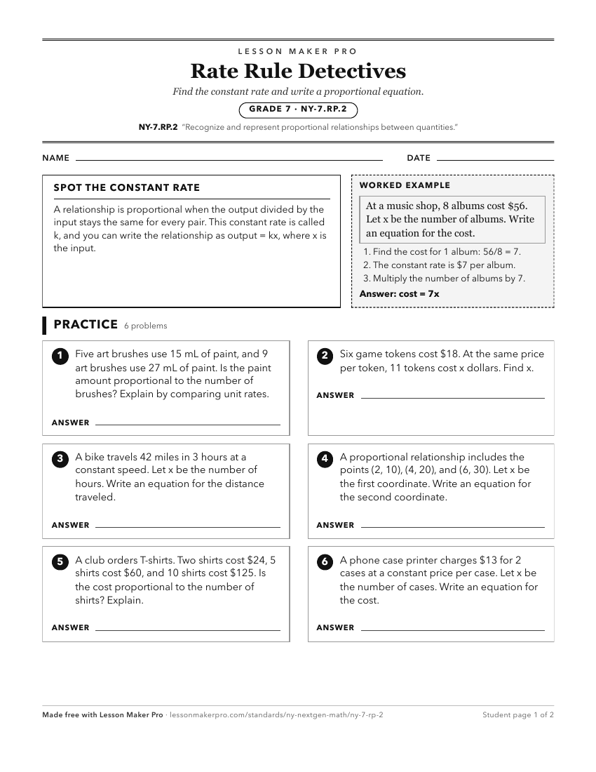 Preview of the NY-7.RP.2 printable worksheet