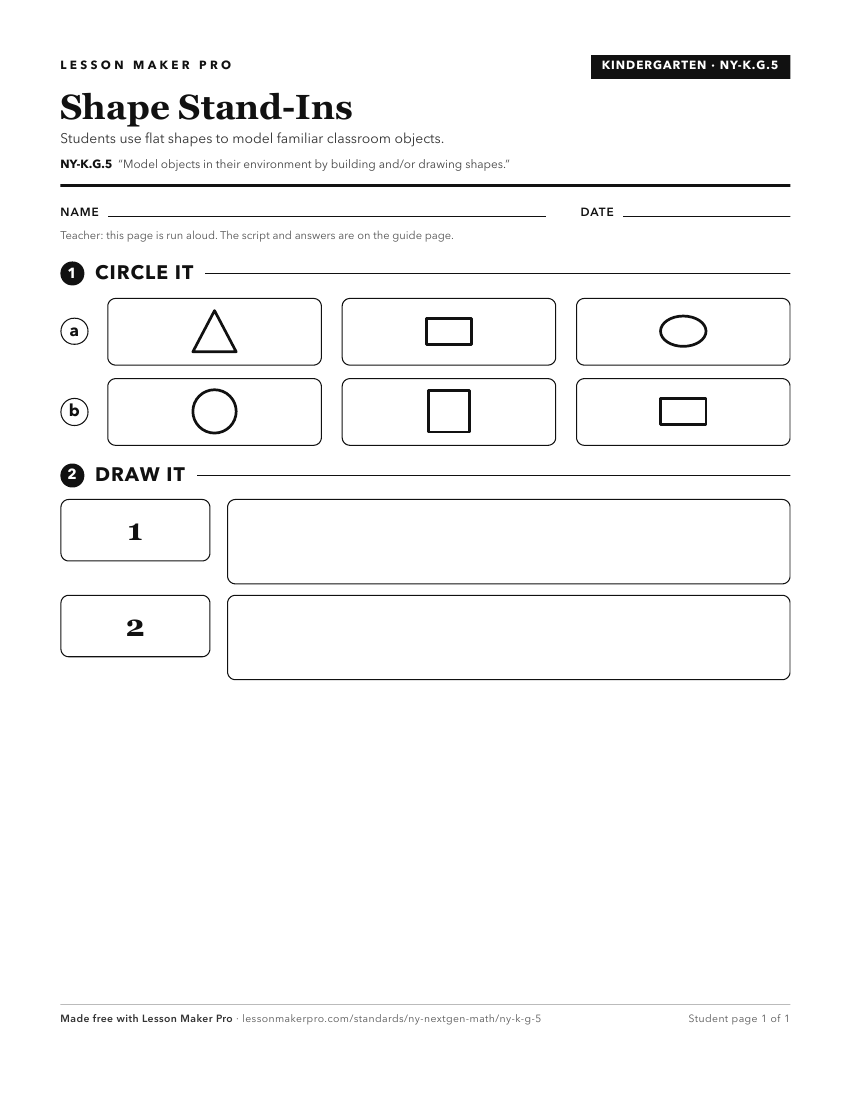 Preview of the NY-K.G.5 printable worksheet