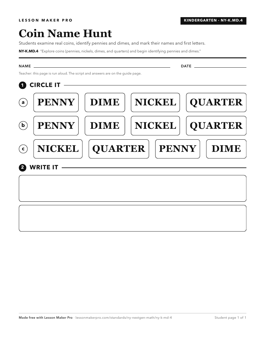 Preview of the NY-K.MD.4 printable worksheet