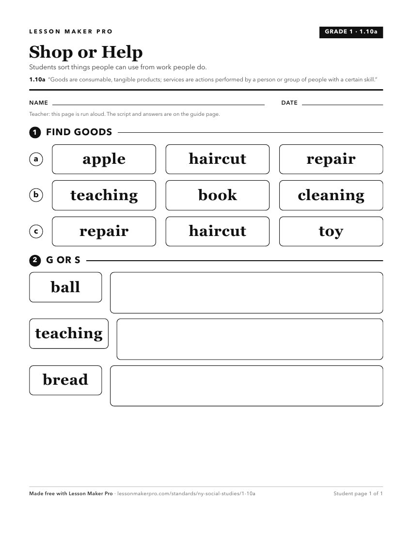 Preview of the 1.10a printable worksheet