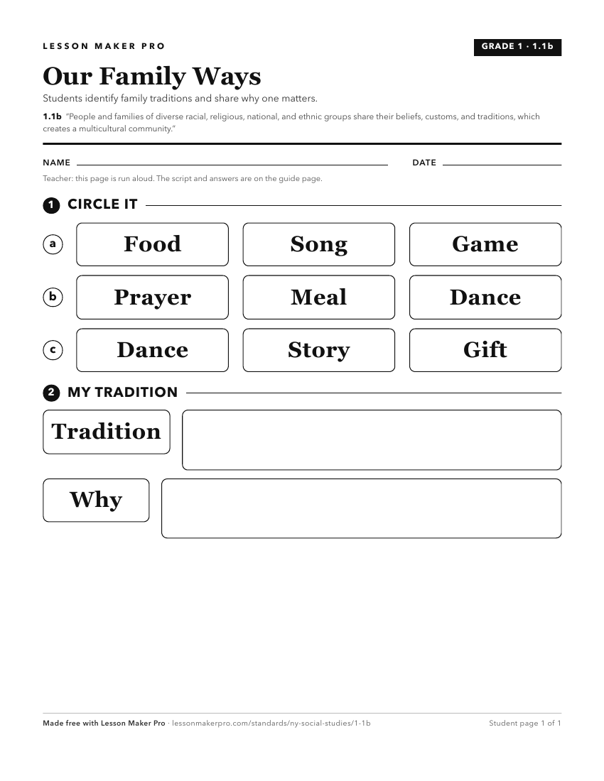 Preview of the 1.1b printable worksheet
