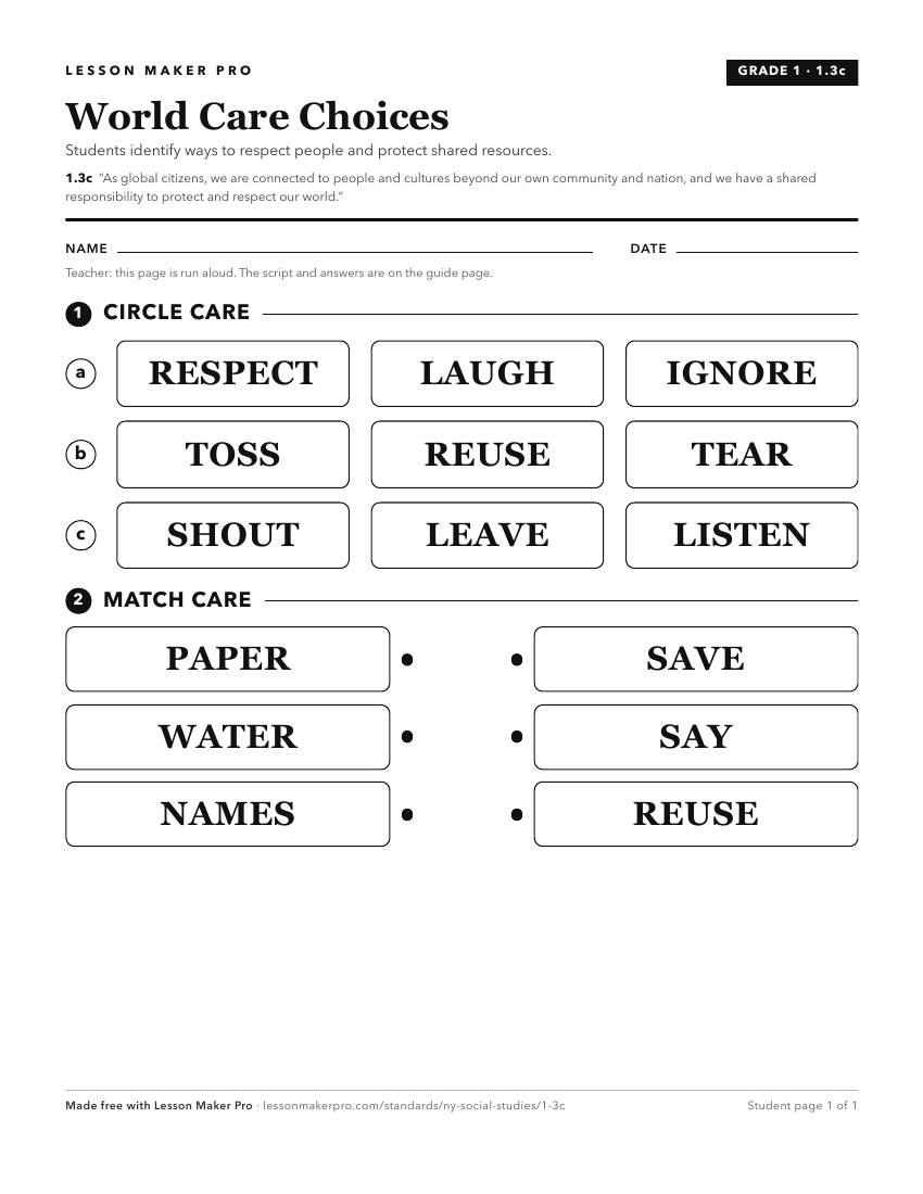 Preview of the 1.3c printable worksheet