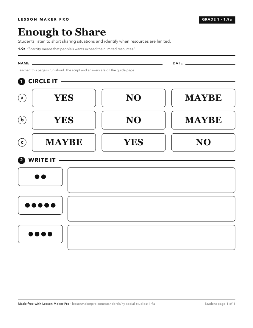 Preview of the 1.9a printable worksheet