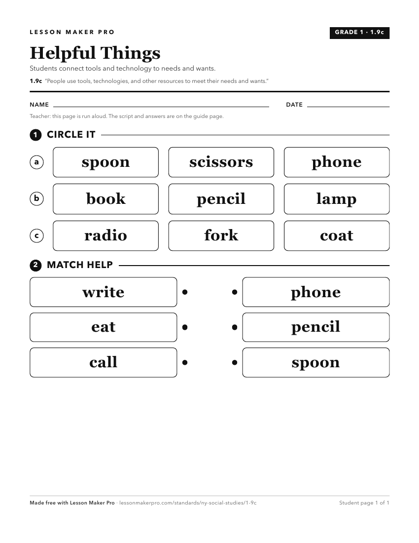 Preview of the 1.9c printable worksheet