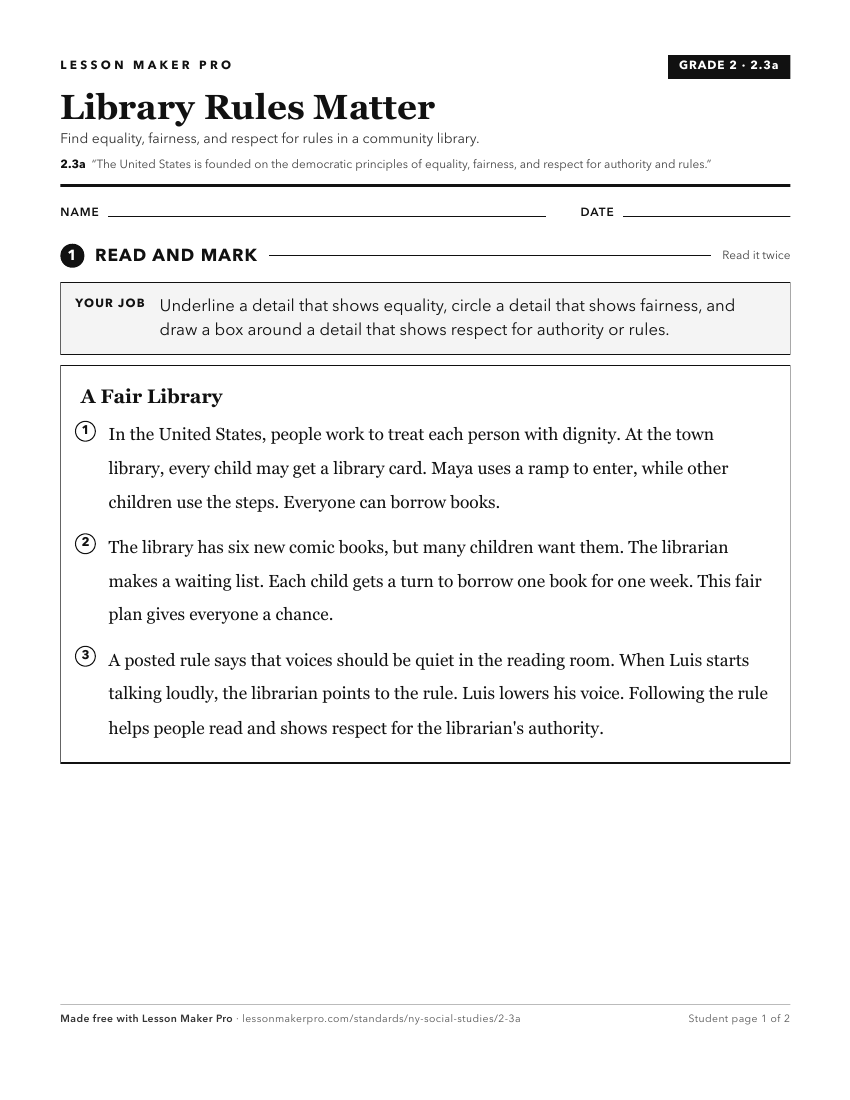 Preview of the 2.3a printable worksheet
