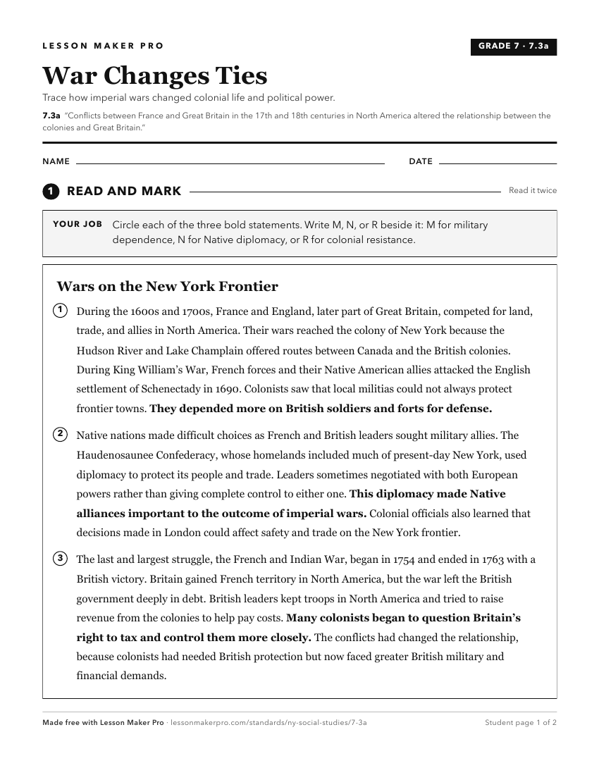 Preview of the 7.3a printable worksheet