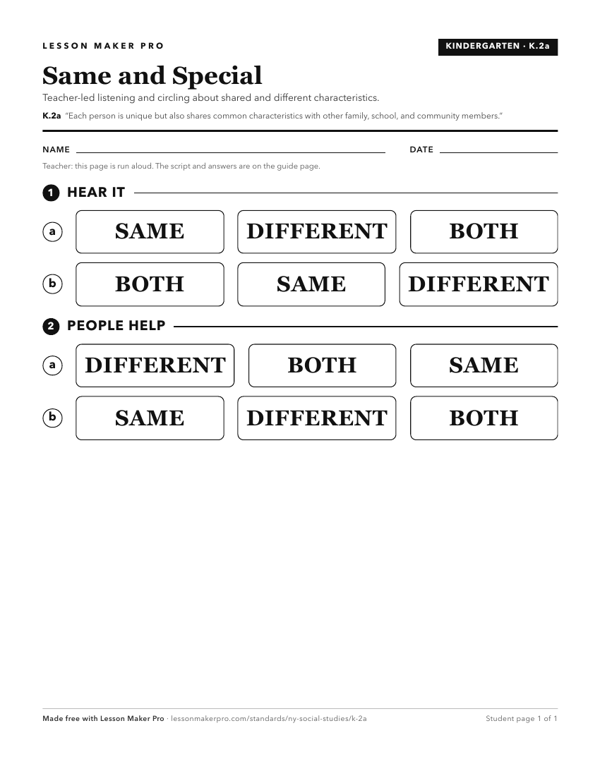 Preview of the K.2a printable worksheet