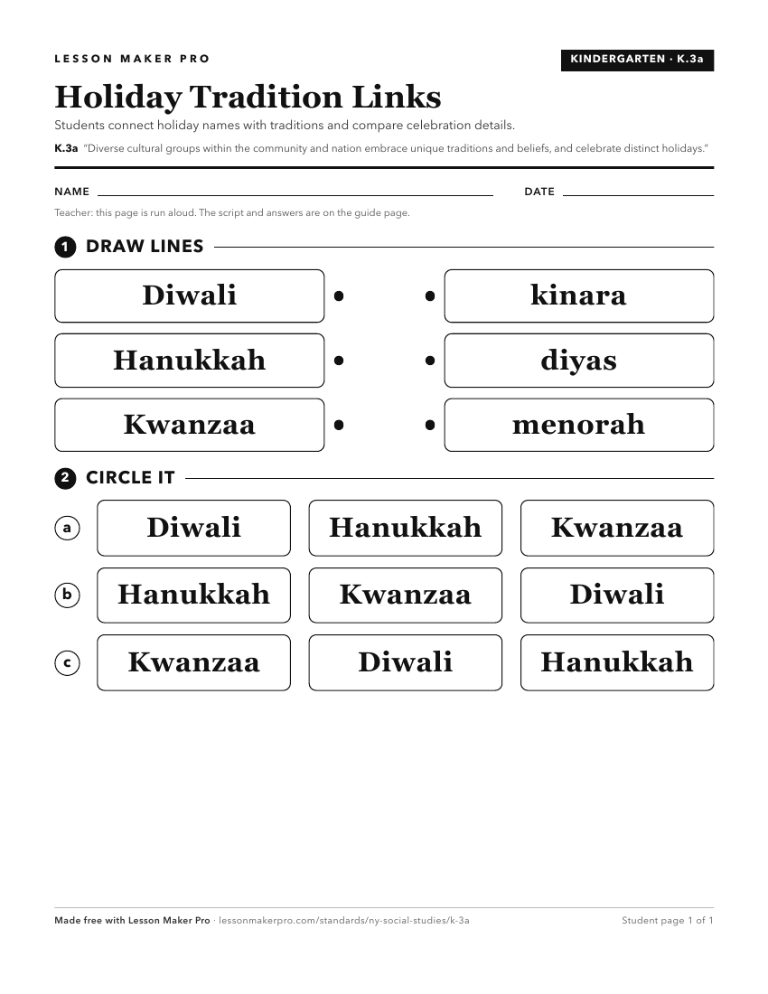 Preview of the K.3a printable worksheet