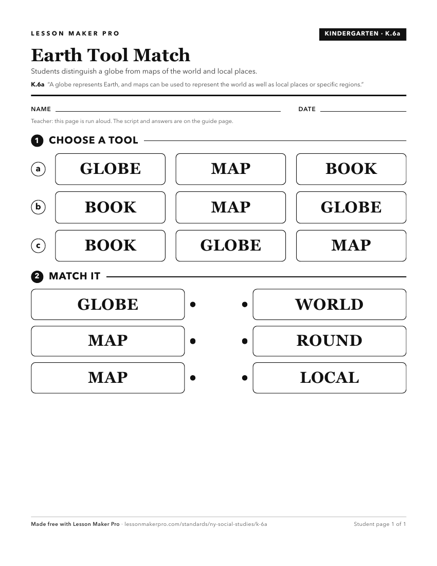 Preview of the K.6a printable worksheet