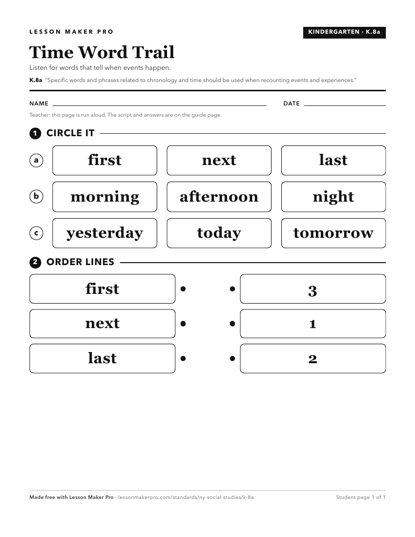 Preview of the K.8a printable worksheet