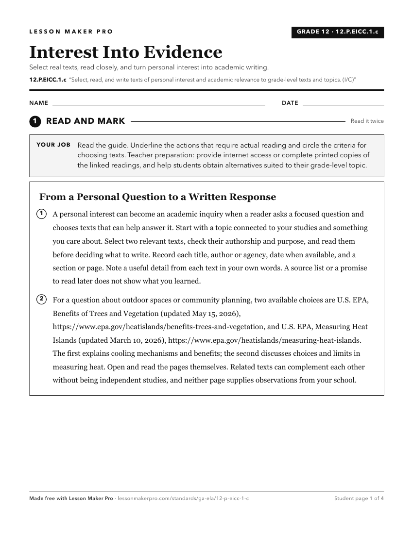 Preview of the 12.P.EICC.1.c printable worksheet