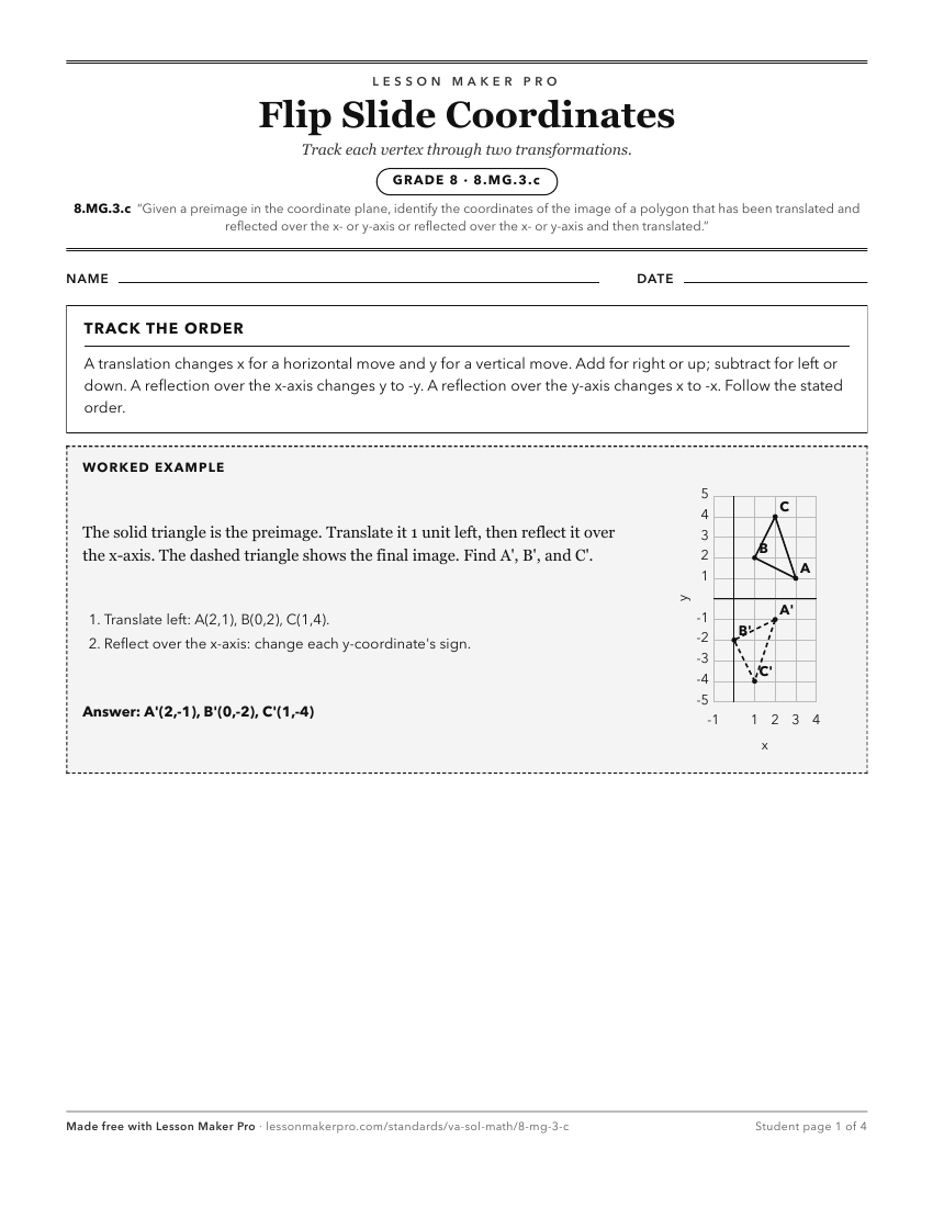 Preview of the 8.MG.3.c printable worksheet