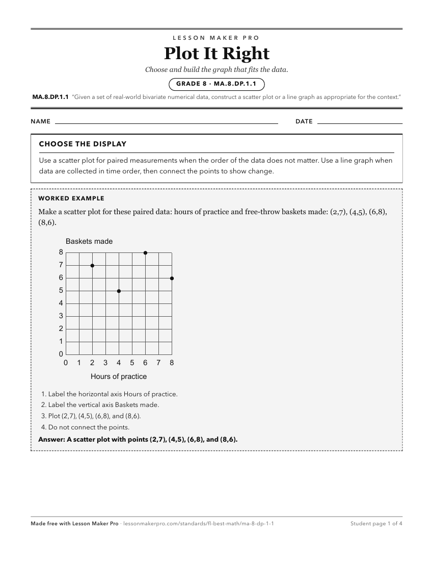 Preview of the MA.8.DP.1.1 printable worksheet