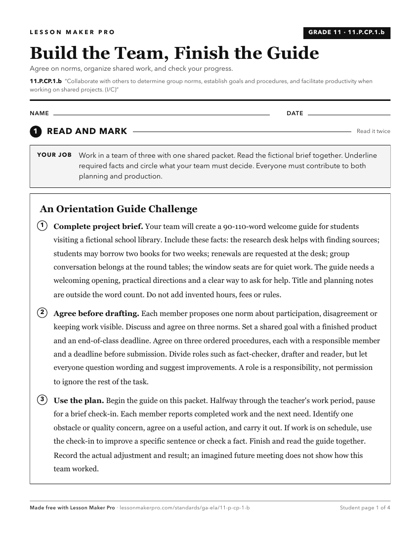 Preview of the 11.P.CP.1.b printable worksheet
