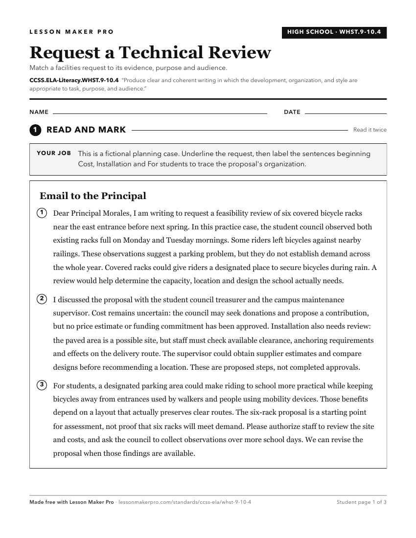 Preview of the CCSS.ELA-Literacy.WHST.9-10.4 printable worksheet