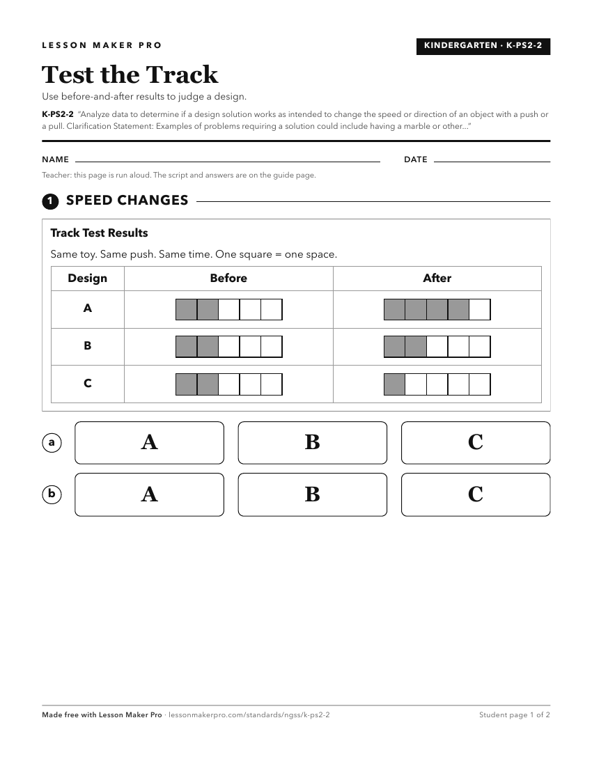 Preview of the K-PS2-2 printable worksheet