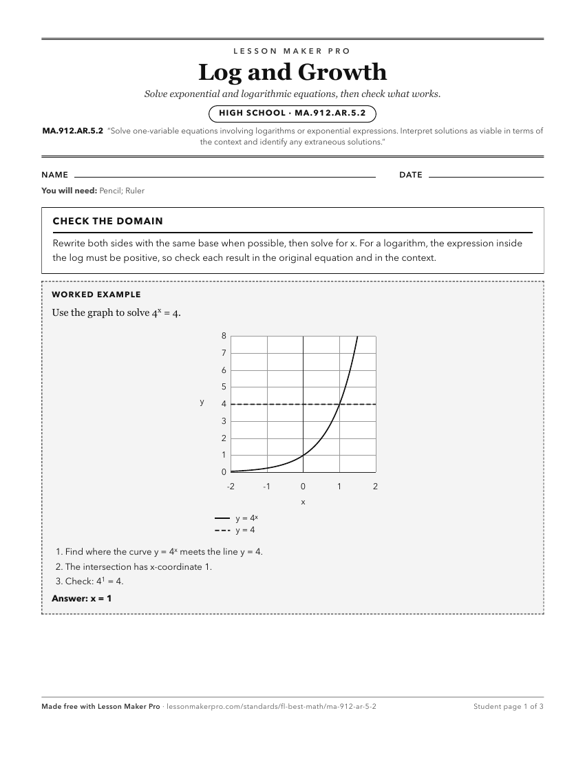 Preview of the MA.912.AR.5.2 printable worksheet