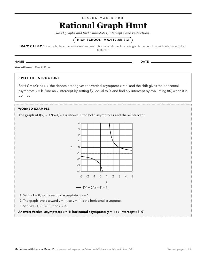 Preview of the MA.912.AR.8.2 printable worksheet