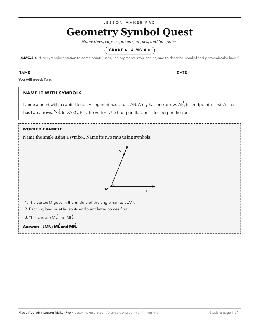 Preview of the 4.MG.4.e printable worksheet