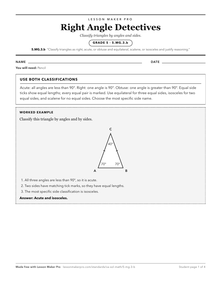 Preview of the 5.MG.3.b printable worksheet