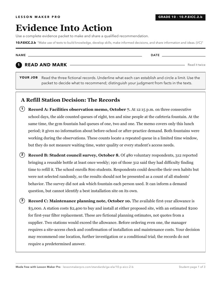 Preview of the 10.P.EICC.2.b printable worksheet