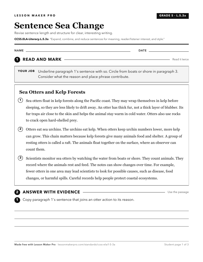 Preview of the CCSS.ELA-Literacy.L.5.3a printable worksheet