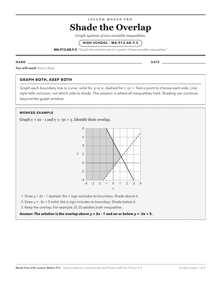 Preview of the MA.912.AR.9.5 printable worksheet