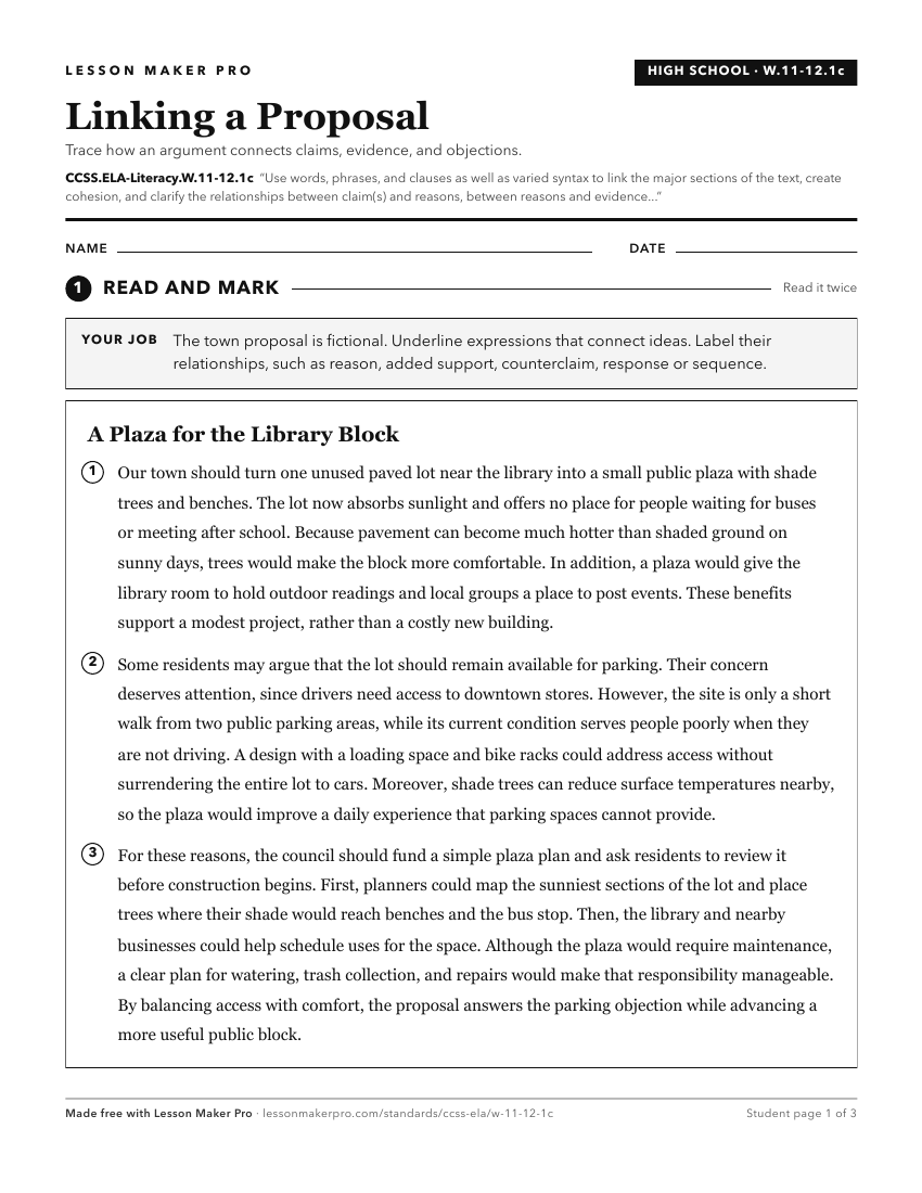 Preview of the CCSS.ELA-Literacy.W.11-12.1c printable worksheet