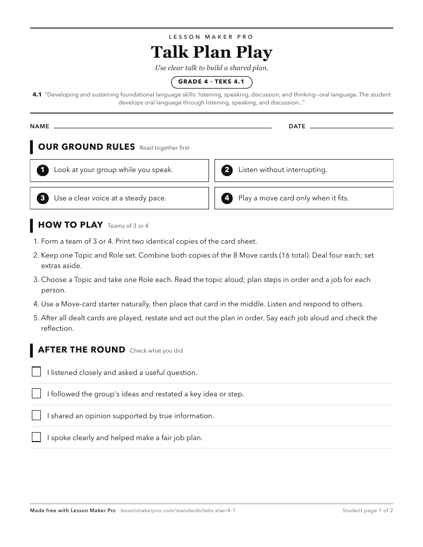 Preview of the 4.1 printable worksheet