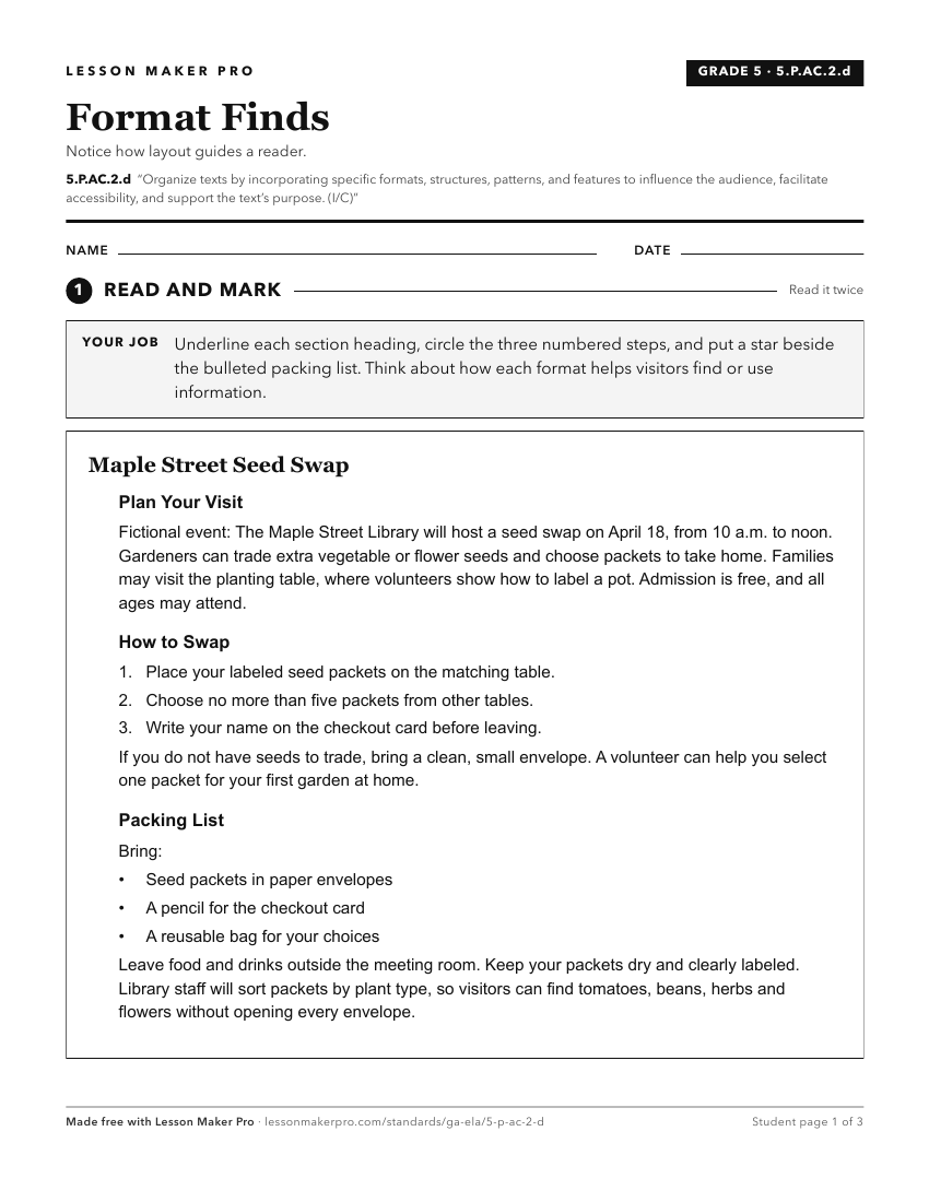 Preview of the 5.P.AC.2.d printable worksheet