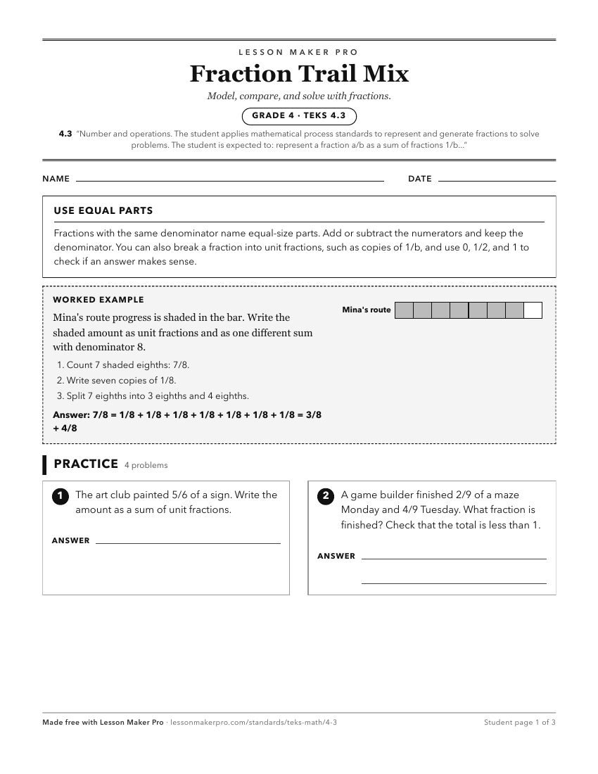 Preview of the 4.3 printable worksheet