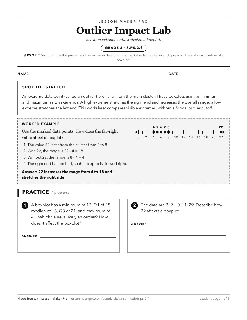 Preview of the 8.PS.2.f printable worksheet