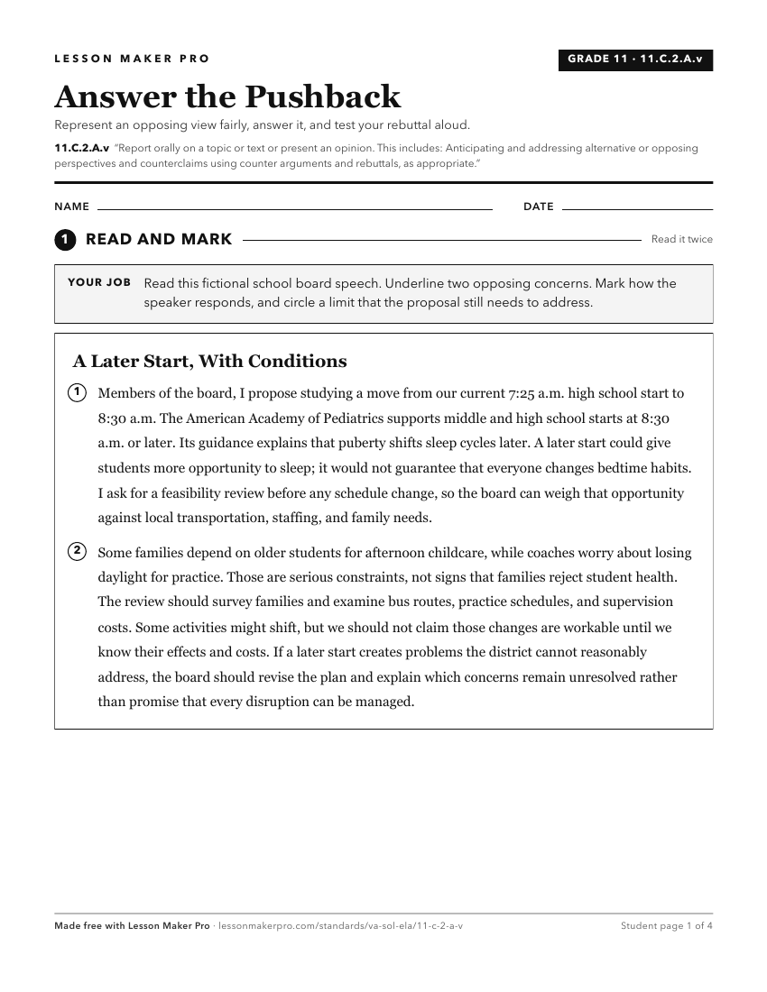 Preview of the 11.C.2.A.v printable worksheet
