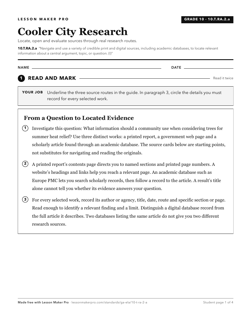 Preview of the 10.T.RA.2.a printable worksheet