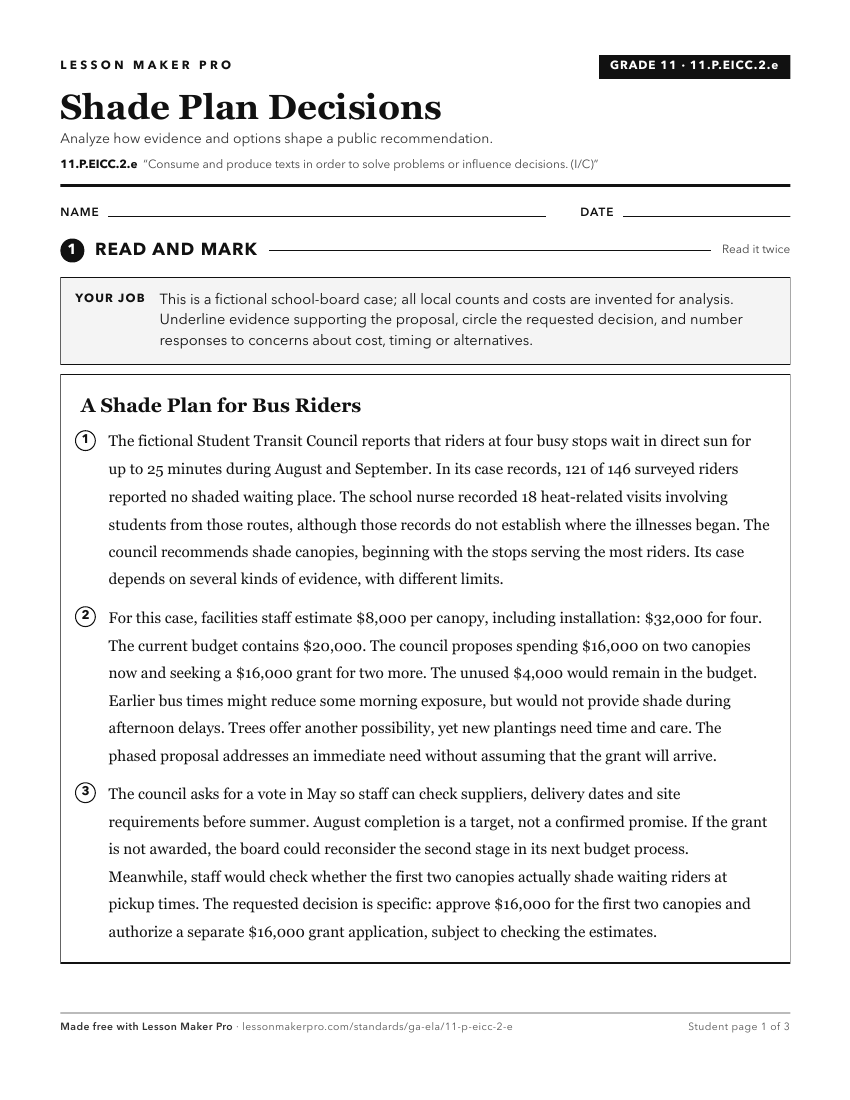 Preview of the 11.P.EICC.2.e printable worksheet