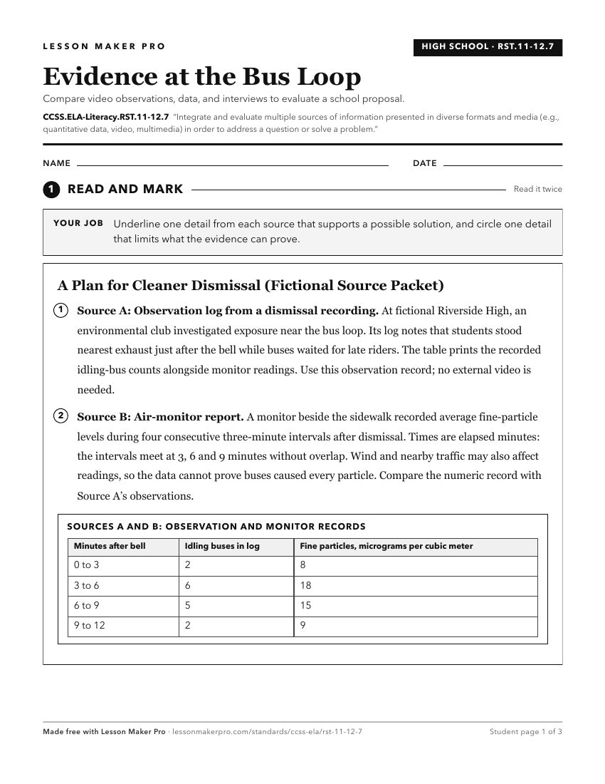 Preview of the CCSS.ELA-Literacy.RST.11-12.7 printable worksheet