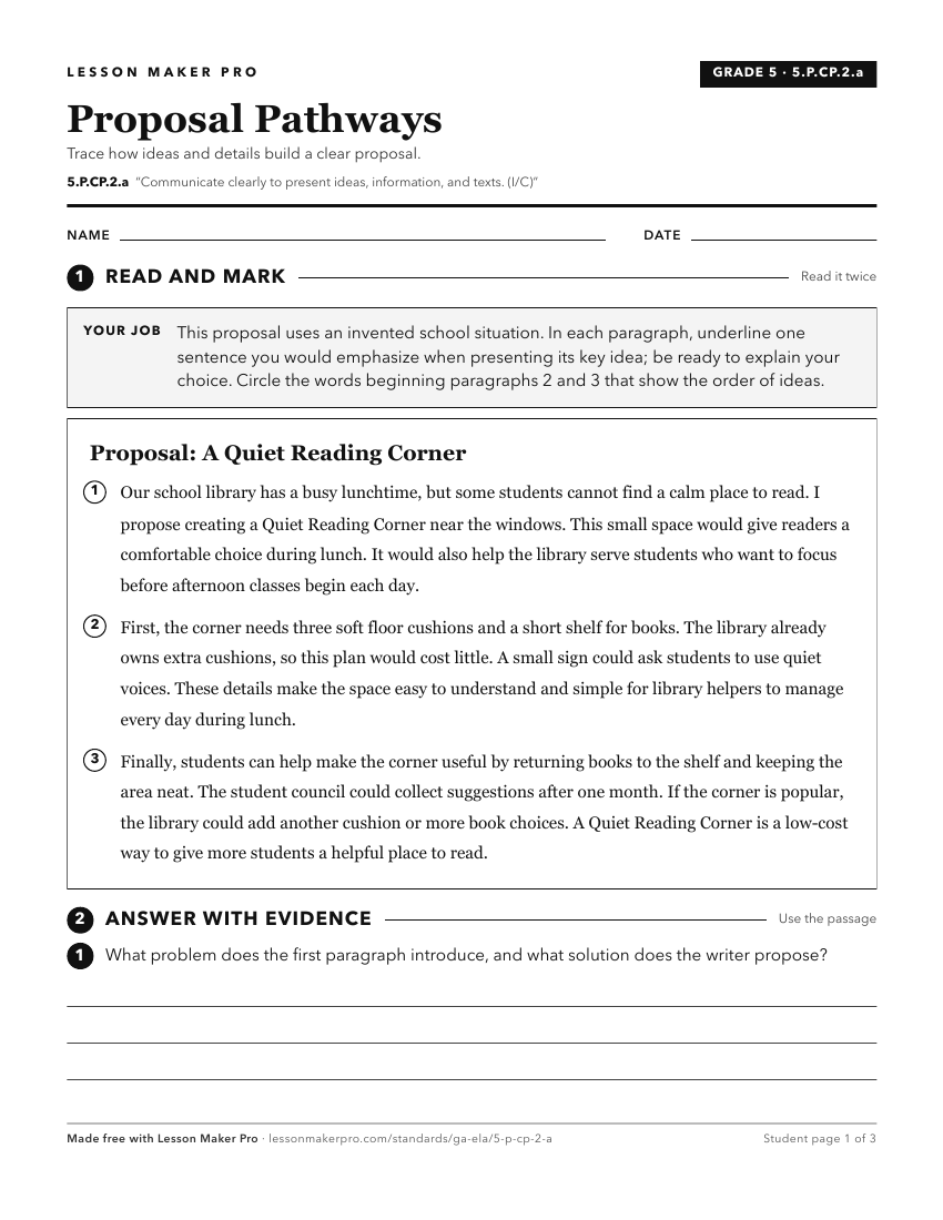 Preview of the 5.P.CP.2.a printable worksheet