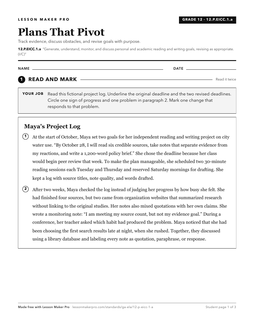 Preview of the 12.P.EICC.1.a printable worksheet