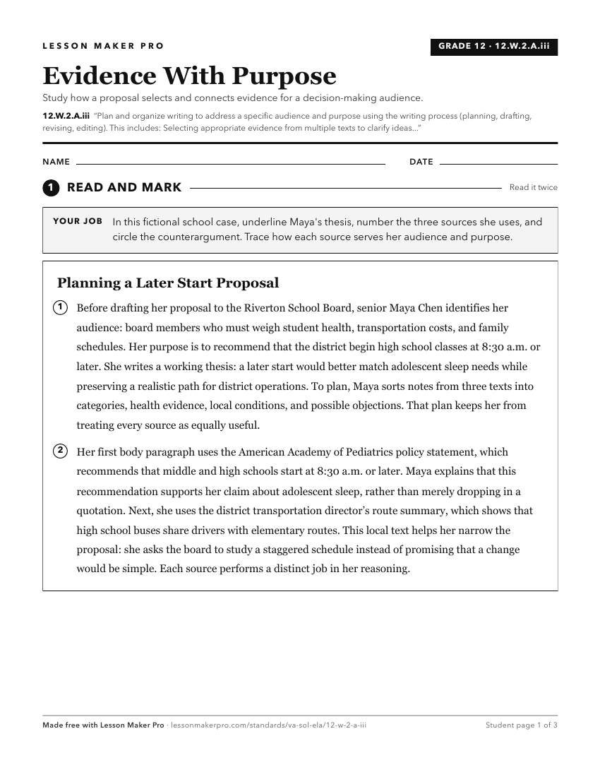 Preview of the 12.W.2.A.iii printable worksheet