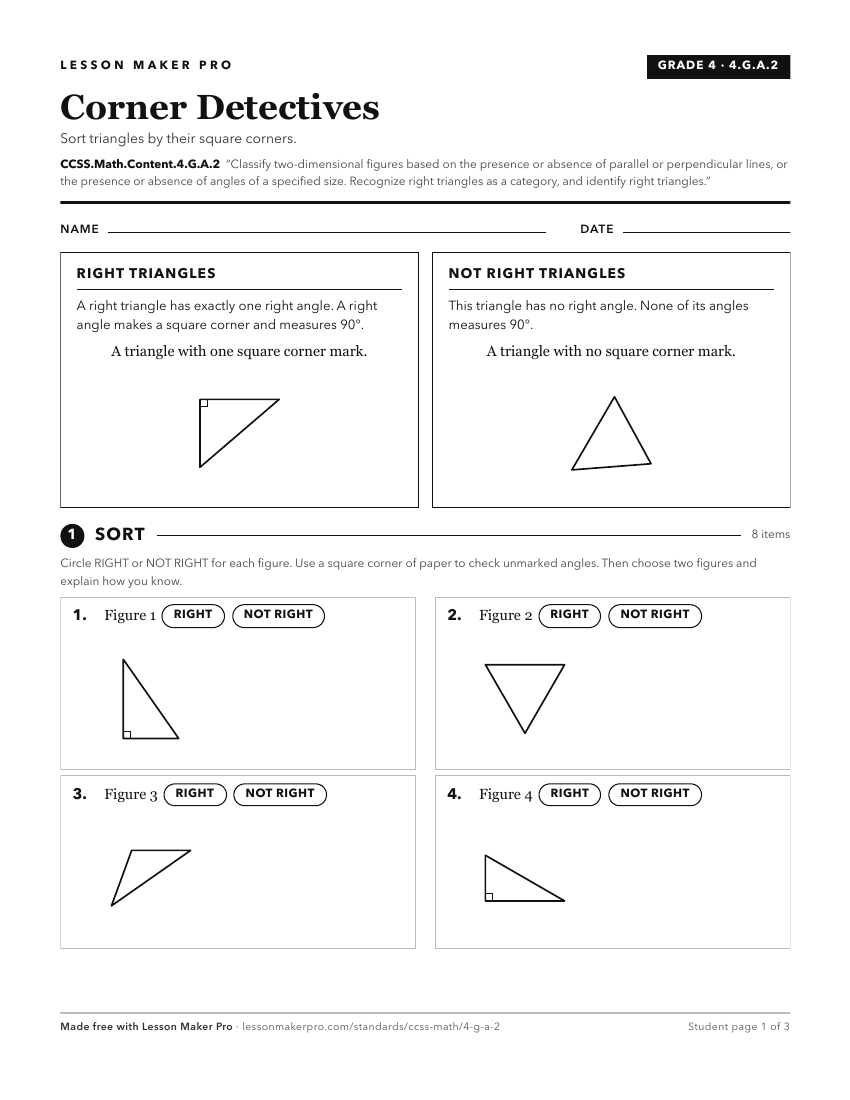 Preview of the CCSS.Math.Content.4.G.A.2 printable worksheet